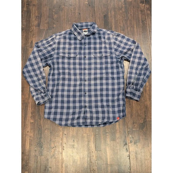 The North Face Other - North Face Blue Plaid Flannel Button Down Shirt Mens Medium Outdoor Hiking